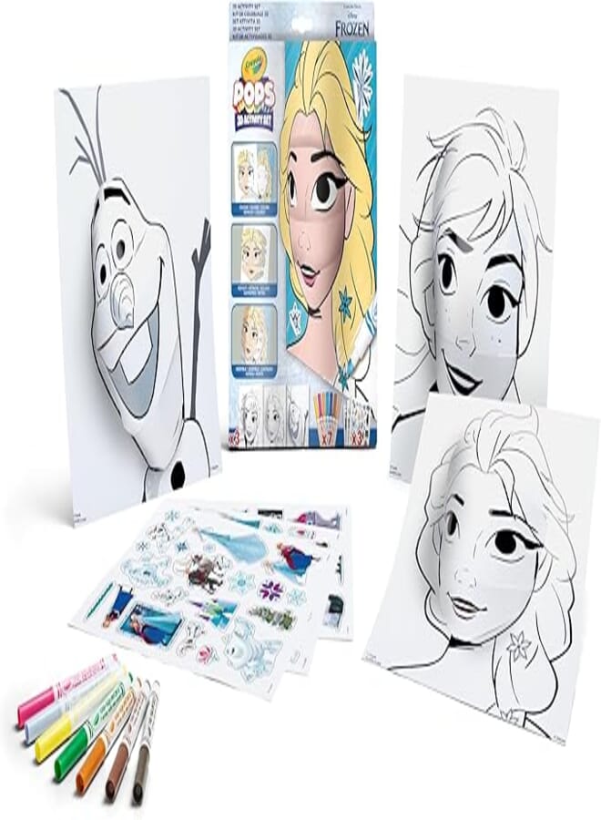 CRAYOLA POPS 04-0742 3D Activity Set for Colouring and Crafting 3D Drawing, Creative Activity and Gift for Children, Disney Frozen Age 6+